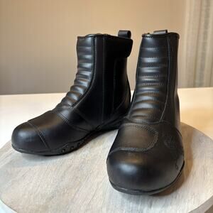Joe Rocket Women's Trixie Motorcycle Black Biker Boots US Size 8